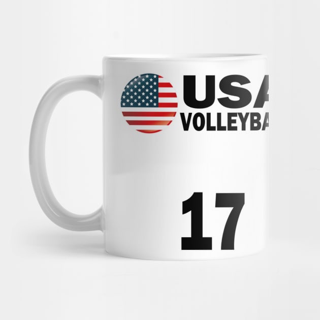 USA Volleyball #17 T-shirt Design by werdanepo